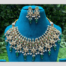 Amoliya Jewels Traditional Chic Polki Kundan And Beads Necklace Set