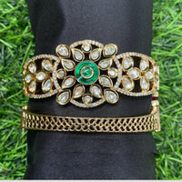 Amoliya Jewels Gold Plated Kundan Stone Kada