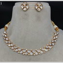 Amoliya Jewels Kundan Necklace Set with Studs Earrings