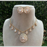 Amoliya Jewels Polki Kundan Elegant Necklace Set