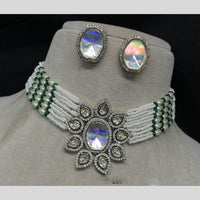 Amoliya Jewels Polki Kundan Choker Necklace Set