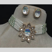Amoliya Jewels Polki Kundan Choker Necklace Set