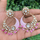 Amoliya Jewels Moonlight Drip Polki Kundan And Pearl Dangler Earrings