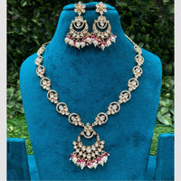 Amoliya Jewels Ocean Of Opulence Kundan And Pearl Statement Necklace Set