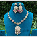 Amoliya Jewels Rang Mahal Pearl And Kundan Meenakari Elegance Necklace Set