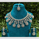 Amoliya Jewels Queen's Light  American Daimonds Royalty Necklace Set