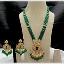 Amoliya Jewels Regal Glow Polki Kundan And BEads  Design Long Necklace Set 