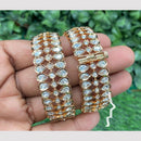 Amoliya Jewels Royal Spark Polki Kundan Openable Bangles Set