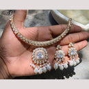 Amoliya Jewels Emerald Elegance Kundan and Beads Necklace Set