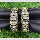 Amoliya Jewels Luminous Legacy Polki Kundan Openable Bangles