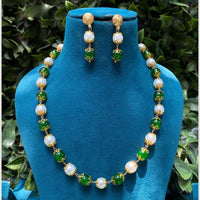 Amoliya Jewels Classic Antique Plated Beads Necklace Set