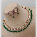 Amoliya Jewels Classic Polki Kundan And Beads Necklace Set