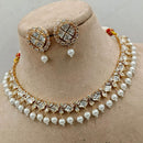 Amoliya Jewels Classic Polki Kundan And Beads Necklace Set