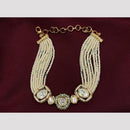 Amoliya Jewels Decent Polki Kundan And Pearl Adjustable Bracelet