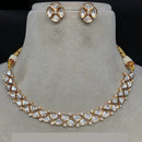 Amoliya Jewels Glamorous Heavy Polki Kundan Necklace Jewelry Set