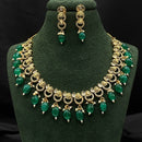 Amoliya Jewels Glamorous Heavy Polki Kundan And Beads Necklace Jewelry Set