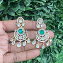 Amoliya Jewels Regal Gleam Polki Kundan And Austrian Stone Earrings