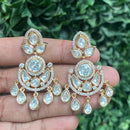 Amoliya Jewels Regal Gleam Polki Kundan And Austrian Stone Earrings