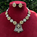 Amoliya Jewels Sparkling Polki Kundan And Pota Stone Necklace Set