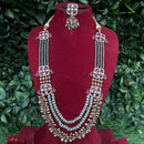 Amoliya Jewels Regal Gleam Polki Kundan And Pearl Necklace Set
