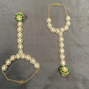 Amoliya Jewels Regal Radiance Polki Kundan Stone Hand Harness