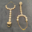 Amoliya Jewels Regal Radiance Polki Kundan Stone Hand Harness