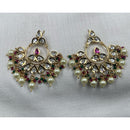 Amoliya Jewels Regal Shine Polki Kundan And Pearl Dangler Earrings