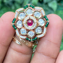 Amoliya Jewels Ethnic Polki Kundan Stone And Pearls Rings