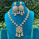 Amoliya Jewels Royal Elegance Polki Kundan And Austrian Stone Necklace Set