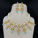 Amoliya Jewels Royal Kundan And Pearl Beaded Necklace Set