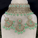 Amoliya Jewels Heritage Crystal Stone Pearl And Beads Choker Necklace Set