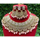 Amoliya Jewels Heritage Crystal Stone Pearl And Beads Choker Necklace Set