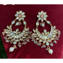Amoliya Jewels Regal Shine Polki Kundan And Pearl Dangler Earrings