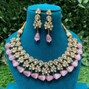Amoliya Jewels Royal Polki Kundan Stone And Beads Necklace Set