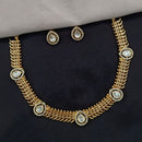 Amoliya Jewels Royal Polki Kundan And Austrian Stone Necklace Set