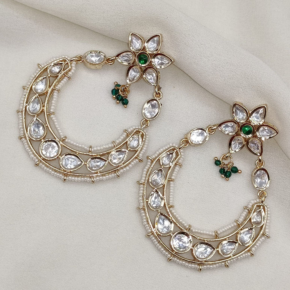 Amoliya Jewels Classic Polki Kundan Designer And Pearl Dangler Earrings