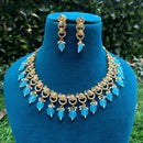 Amoliya Jewels Classic Ethnic Polki Kundan Pearl And Beads Necklace Set