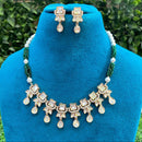 Amoliya Jewels Classic Ethnic Polki Kundan Pearl And Beads Necklace Set
