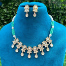 Amoliya Jewels Classic Ethnic Polki Kundan Pearl And Beads Necklace Set