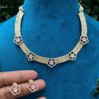 Amoliya Jewels Festive Polki Kundan And Austrian Stone Jewellery Set