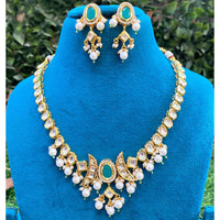 Amoliya Jewels Premium Kundan And Pearl Designer Necklace Set