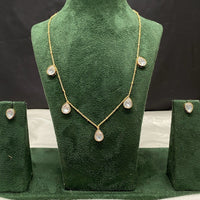 Amoliya Jewels Designer Polki Kundan Stone Necklace Set