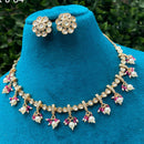 Amoliya Jewels Designer Polki Kundan Stone And Beads Necklace Set