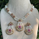 Amoliya Jewels Designer Polki Kundan Stone And Beads Necklace Set
