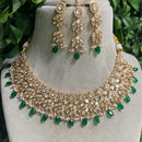 Amoliya Jewels Designer Polki Kundan Stone And Beads Necklace Set