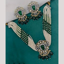 Amoliya Jewels Designer Polki Kundan Stone And Beads Necklace Set