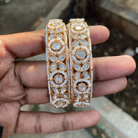 Amoliya Jewels Designer Polki Kundan And Pearl Opneable Bangles Set