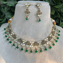 Amoliya Jewels Designer Polki Kundan Stone And Beads Necklace Set