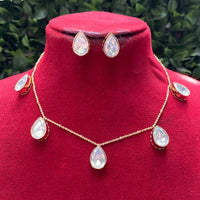 Amoliya Jewels Designer Polki Kundan Stone Necklace Set