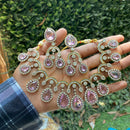 Amoliya Jewels Premium  Crystal  Austrian Stone Necklace Set